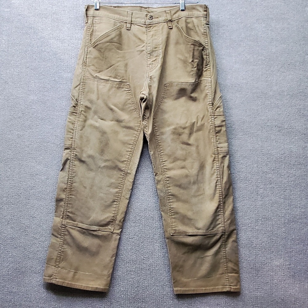 Levis Workwear 565 Double Knee Carpenter Pants Tan Canvas Mens 36x30 Utility